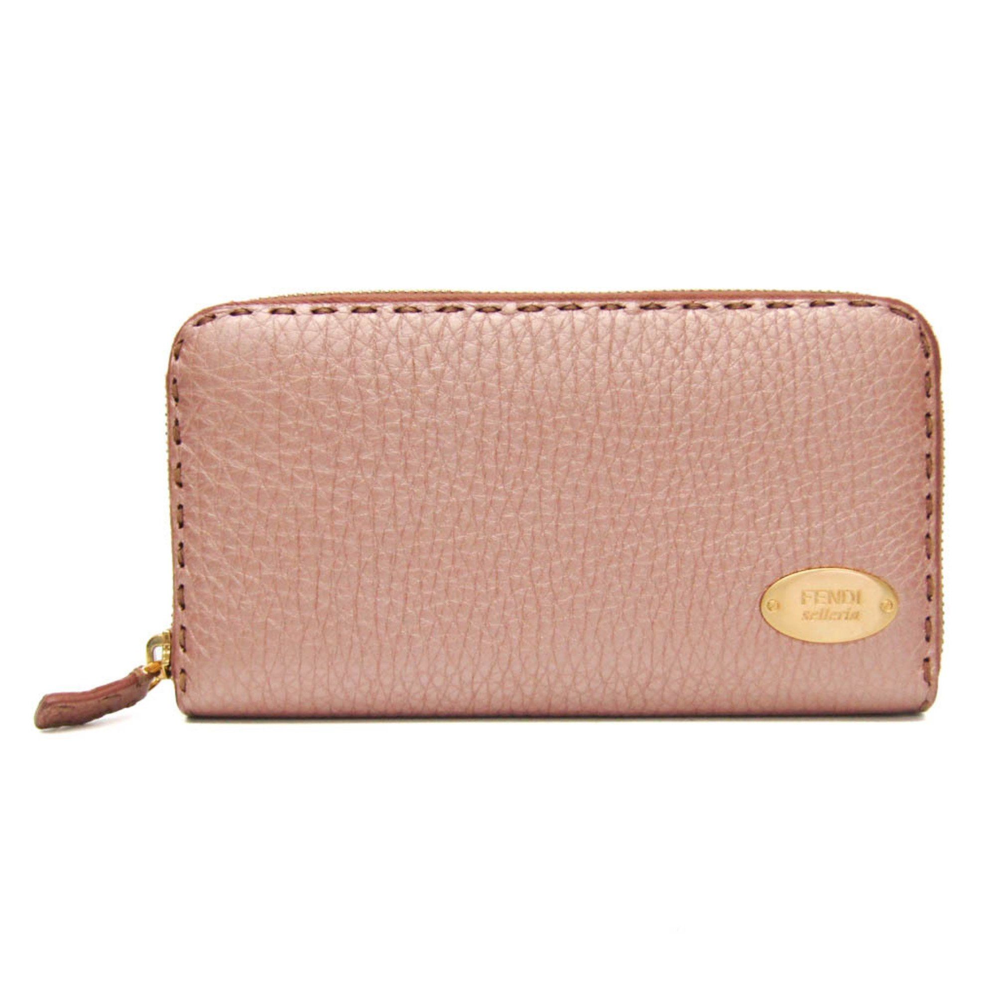 Fendi Fendi Selleria 8M0299 Women's Leather Long Wallet (bi-fold) Pink Gold Size ONE SIZE - 1 Thumbnail