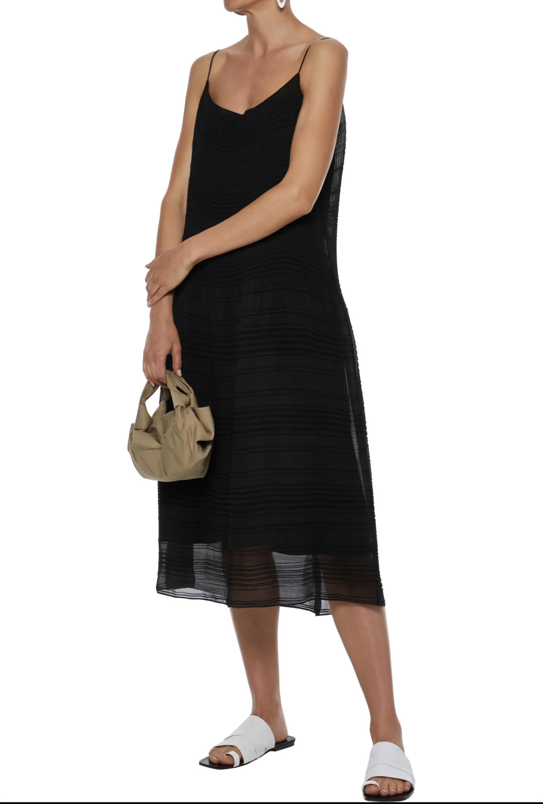 The Row The Row - Tanya Plisse-Georgette Midi Slip Dress Size XS / US 0-2 / IT 36-38 - 1 Thumbnail