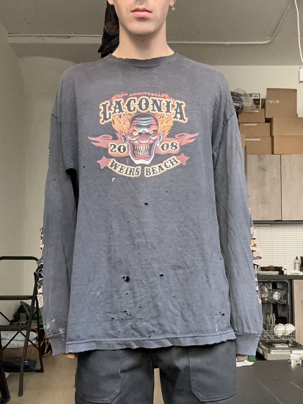 Alstyle × Vintage Super Thrashed laconia Vintage Longsleeve Size US XL / EU 56 / 4 - 7 Thumbnail