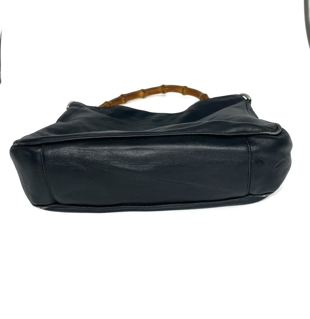 Gucci Authentic GUCCI Bamboo Leather Handbag Bag Size ONE SIZE - 7 Thumbnail
