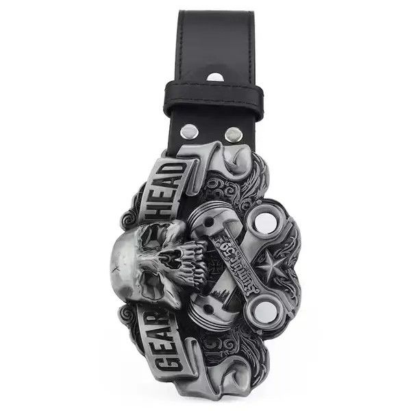 Japanese Brand GEAR HEAD Skull Buckle Belt Size ONE SIZE - 4 Thumbnail