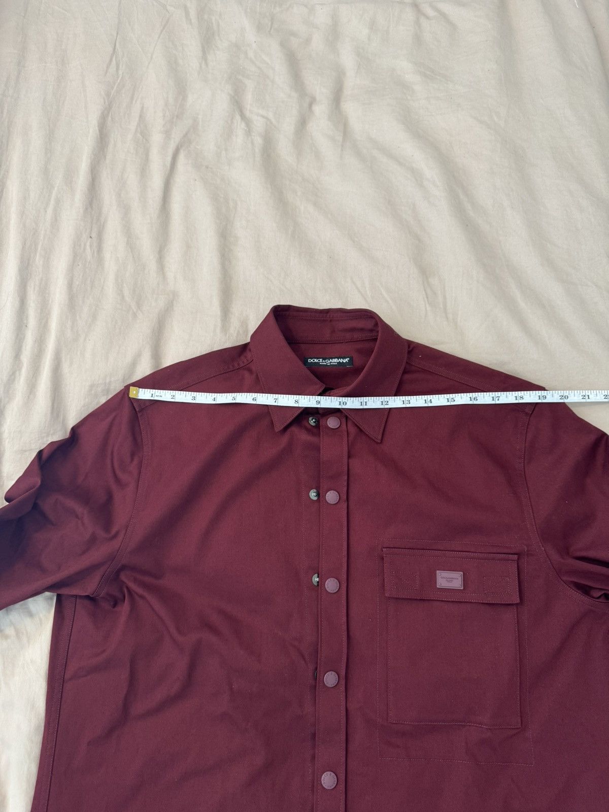 Dolce & Gabbana Dolce & Gabbana cotton overshirt with tag in Bordeaux Size US L / EU 52-54 / 3 - 14 Thumbnail