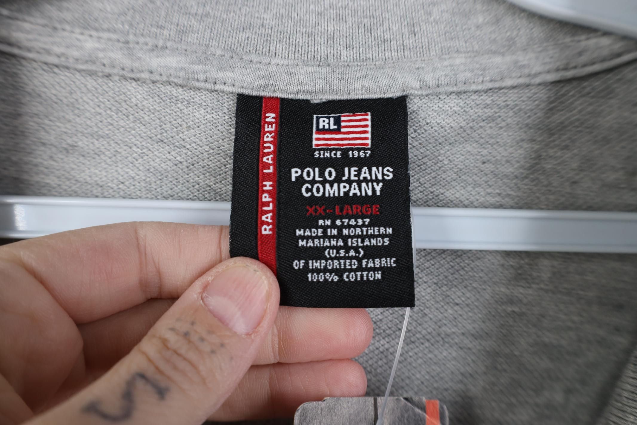 Polo Ralph Lauren Deadstock Vintage 90s Ralph Lauren Flag Golf Polo Shirt USA Size US XXL / EU 58 / 5 - 8 Thumbnail