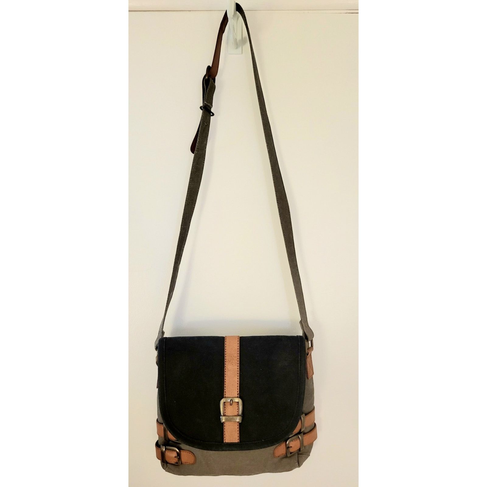 Other Mona B Crossbody Bag Canvas Leather Messenger Bike Bag Size ONE SIZE - 2 Thumbnail