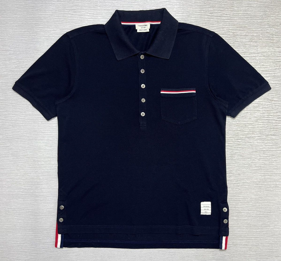 Thom Browne Thom Browne - Pique Pocket Polo Size US S / EU 44-46 / 1 - 1 Thumbnail