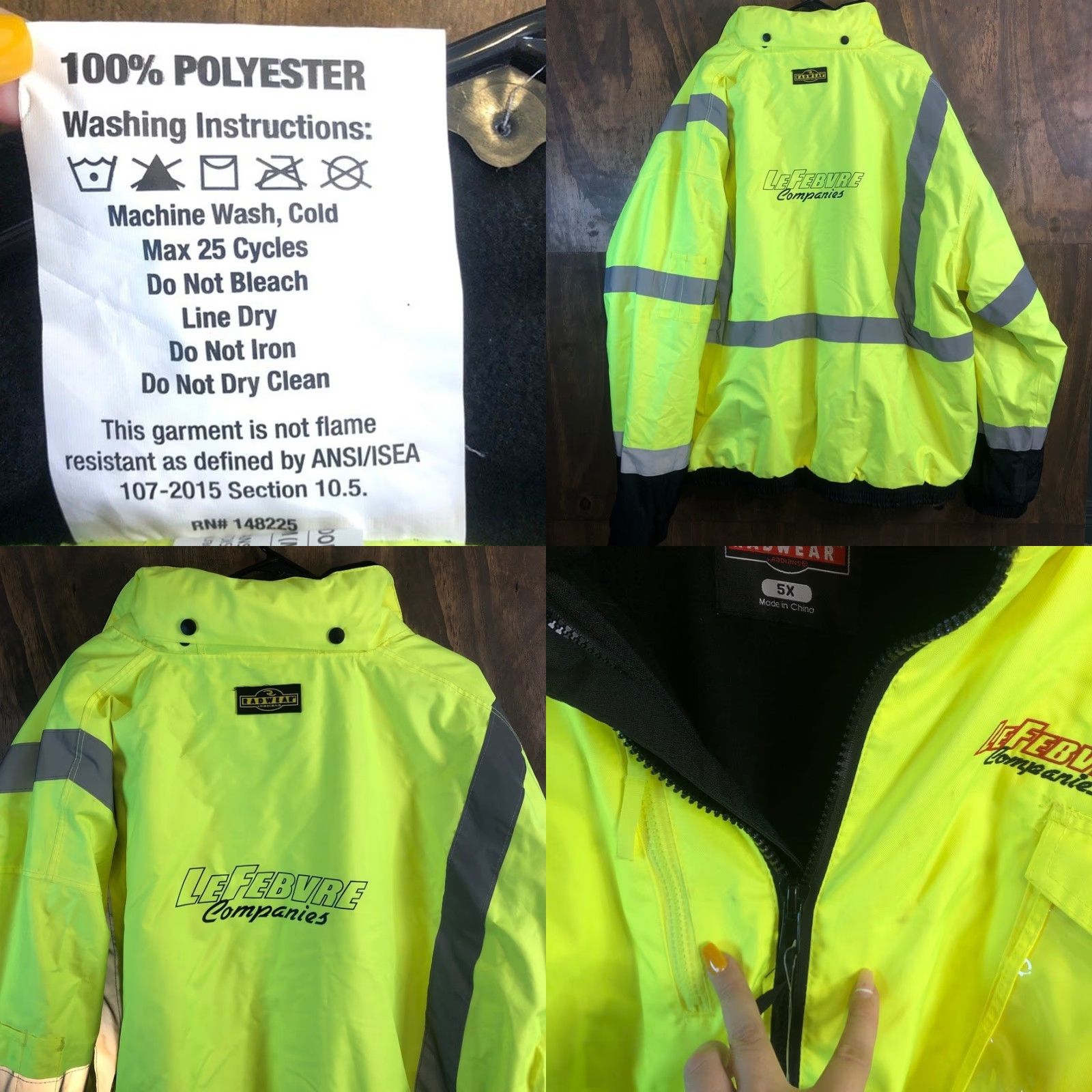Vintage Radwear Mens Jacket Yellow Black Construction Workwear Deluxe Bomber PPE 5X Jacket Size US XXL / EU 58 / 5 - 8 Thumbnail