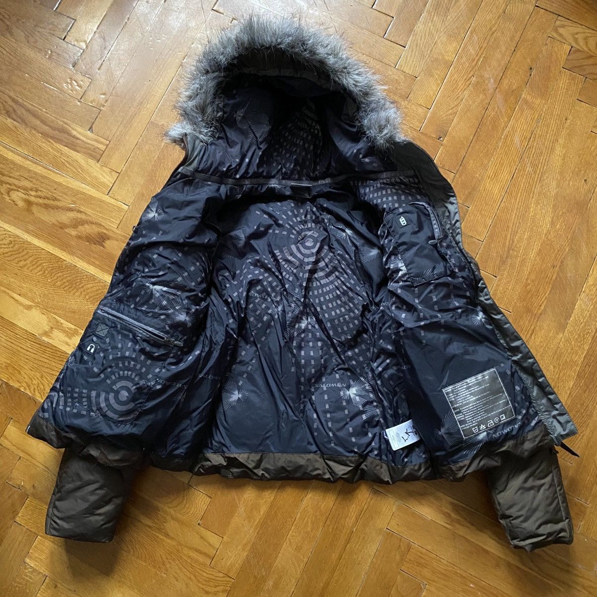 Salomon SALOMON Y2K BROWN DOWN PUFFER JACKET Size M / US 6-8 / IT 42-44 - 10 Thumbnail