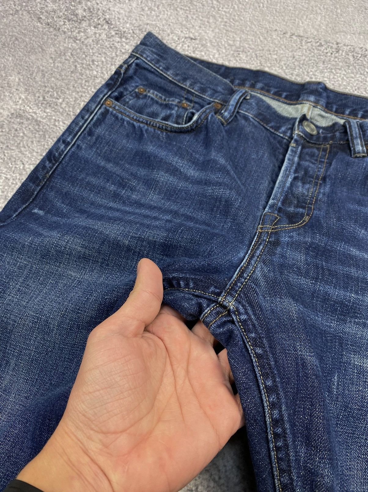 Allsaints AllSaints Kanaba Pistol Fit Blue Distressed Jeans Size US 30 / EU 46 - 6 Thumbnail