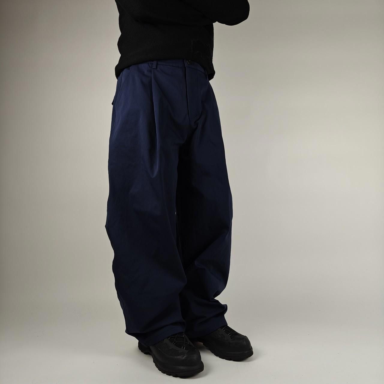Other Japanese Style Navy Pleated Wide Trousers Size US 32 / EU 48 - 6 Thumbnail