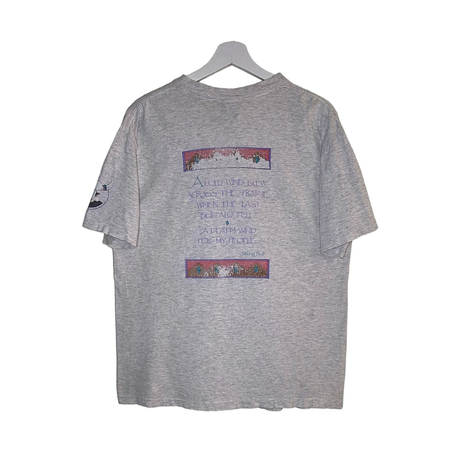 Nutmeg Vintage 90s Nutmeg Sitting Bull Native Skull Tee Size US L / EU 52-54 / 3 - 2 Thumbnail