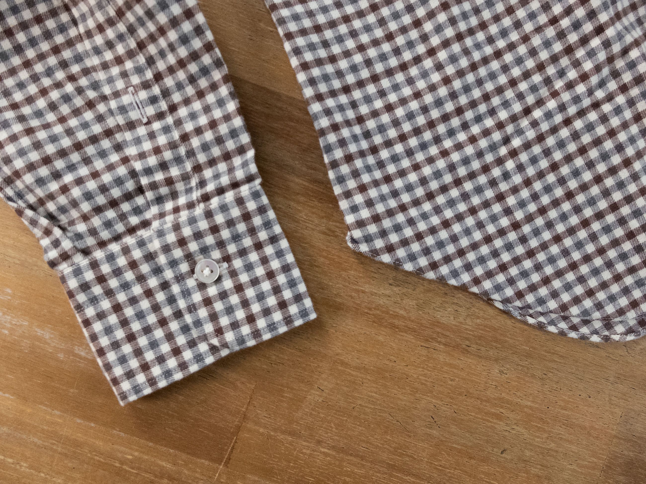 Barba Napoli BARBA Napoli Dandy Life gray check flannel cotton shirt 39 Size US M / EU 48-50 / 2 - 4 Thumbnail