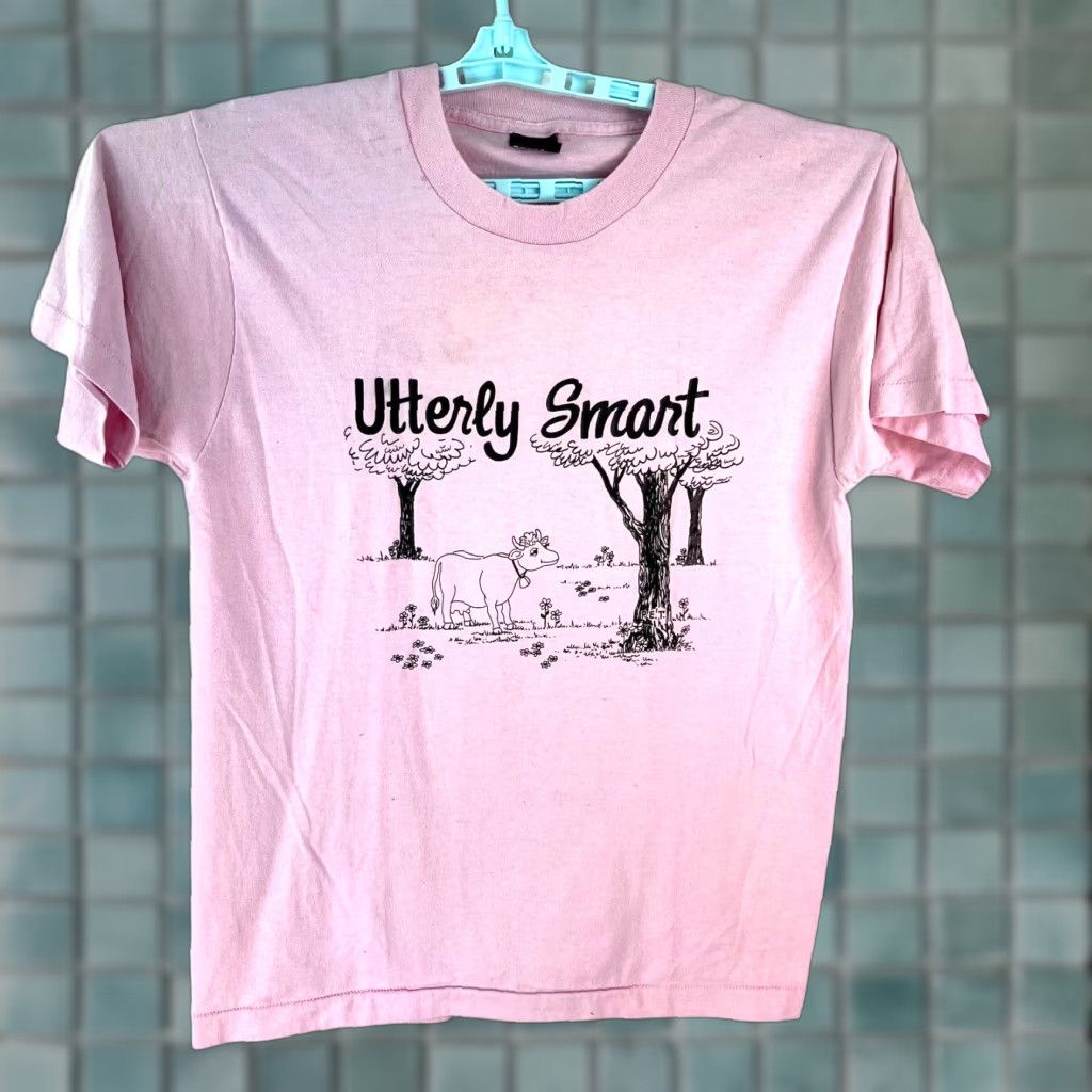 Vintage Screen Stars T-Shirt Mens Graphic Pink Crew Neck Short Sleeve Regular Fit 50/50 Cotton-Polyester Size L Size US L / EU 52-54 / 3 - 1 Thumbnail