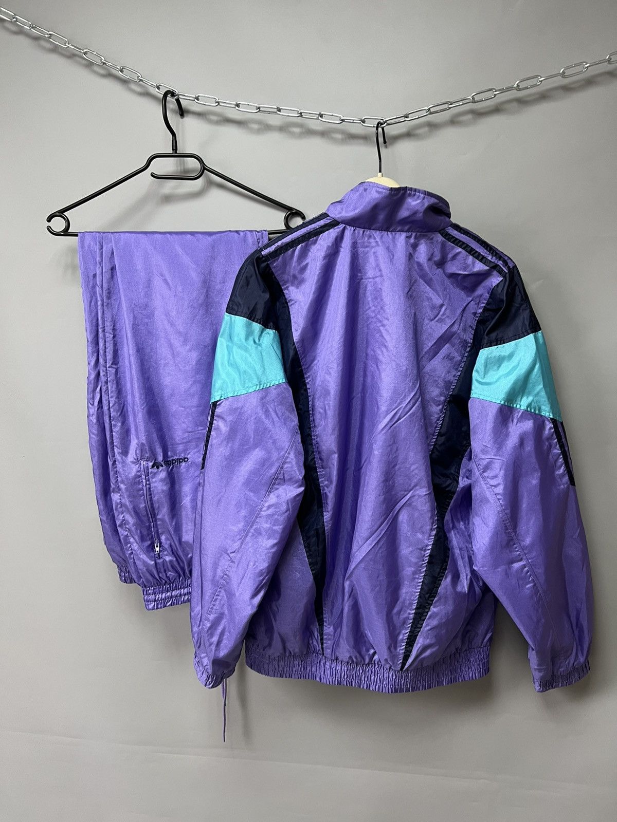 Adidas Adidas Vintage 90s Tracksuit Jacket + Pants full shell set Size US M / EU 48-50 / 2 - 18 Thumbnail