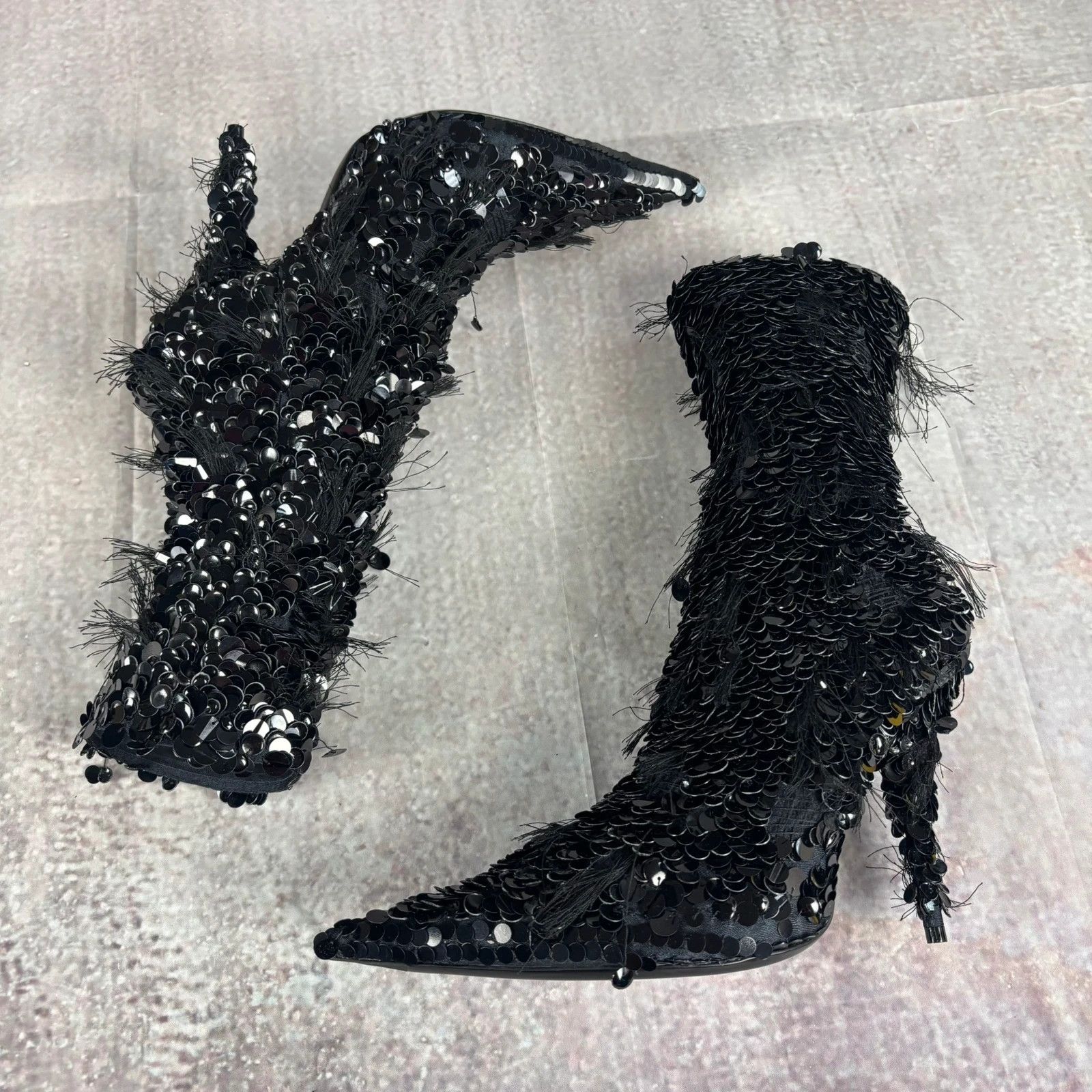 Balenciaga Balenciaga destroyed knife bootie sequin heels RRP €2900 Size US 7 / IT 37 - 1 Thumbnail