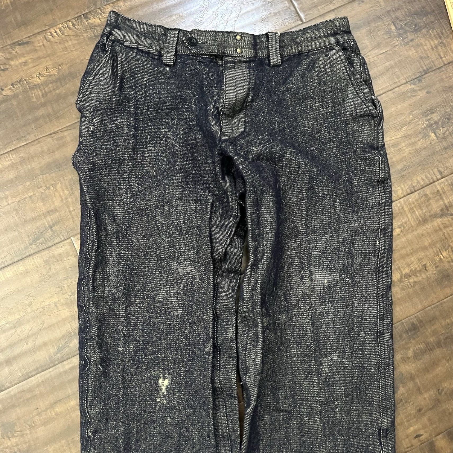 Gap VINTAGE Gap Wide Leg Pants Men 30x23 Cotton Wool Military 5-Pocket Casual Blue 80s 90s Size US 30 / EU 46 - 7 Thumbnail