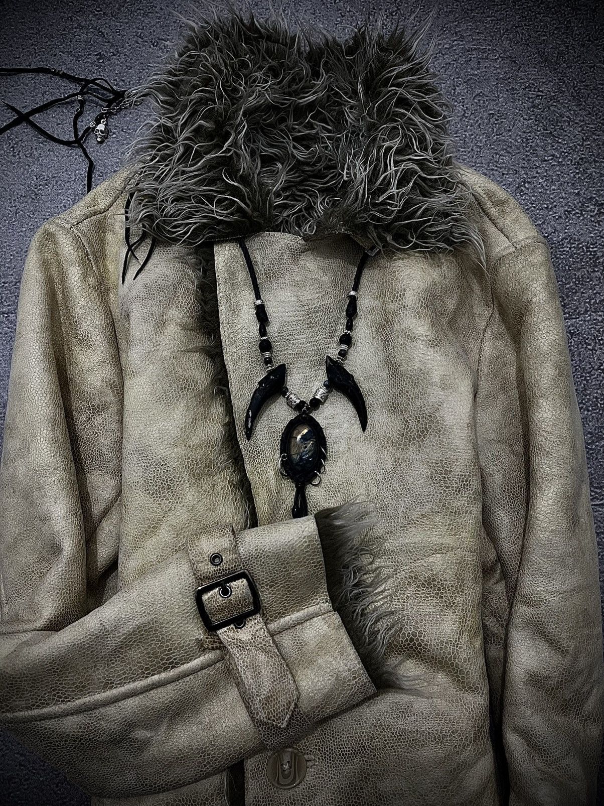 semanticdesign 2000s Semantic Design Snake Skin Leather Fur Lined Jacket Size US L / EU 52-54 / 3 - 4 Thumbnail