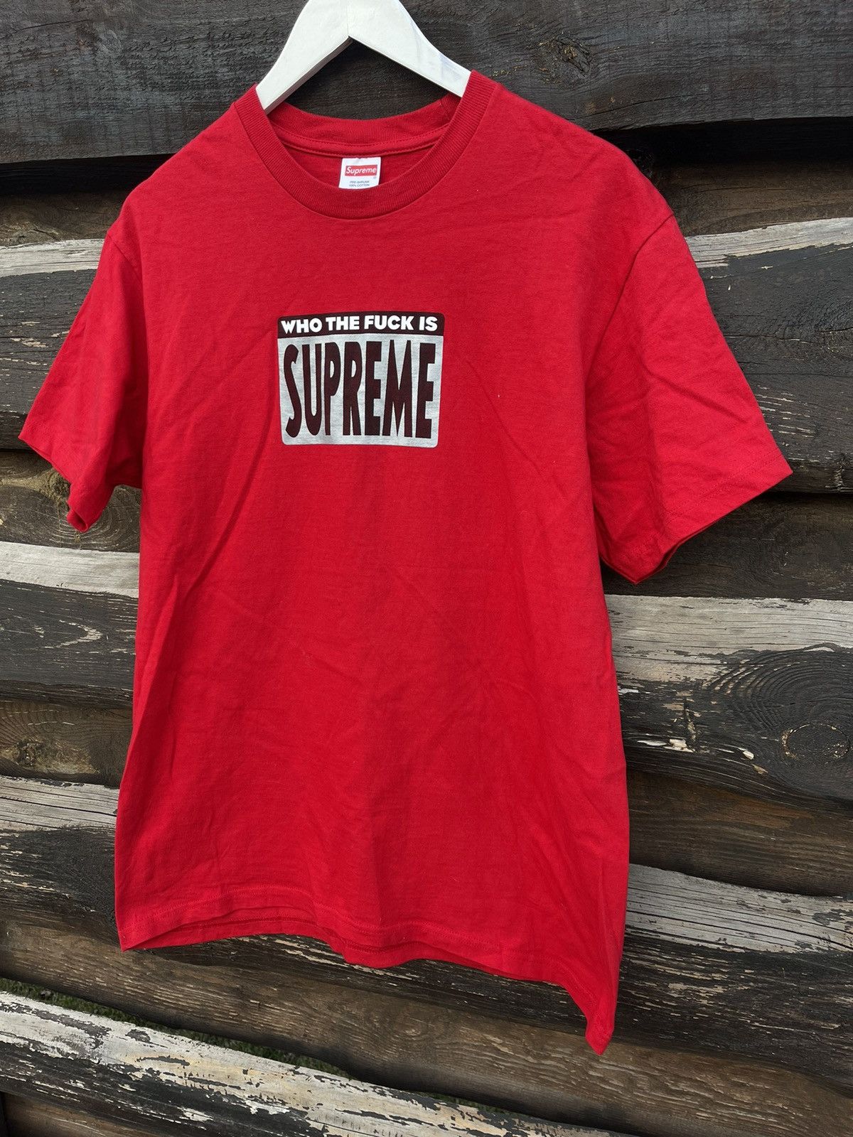 Supreme Supreme Who The Fuck Is red tee Size US M / EU 48-50 / 2 - 3 Thumbnail