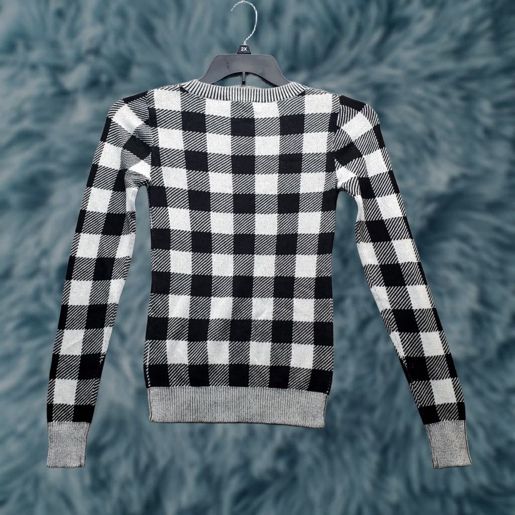 Express Express Sweater Womens 2XS Multicolor Check Knit Raglan Sleeve Crew Neck Pullover Size XXS / US 00 / IT 34 - 1 Thumbnail