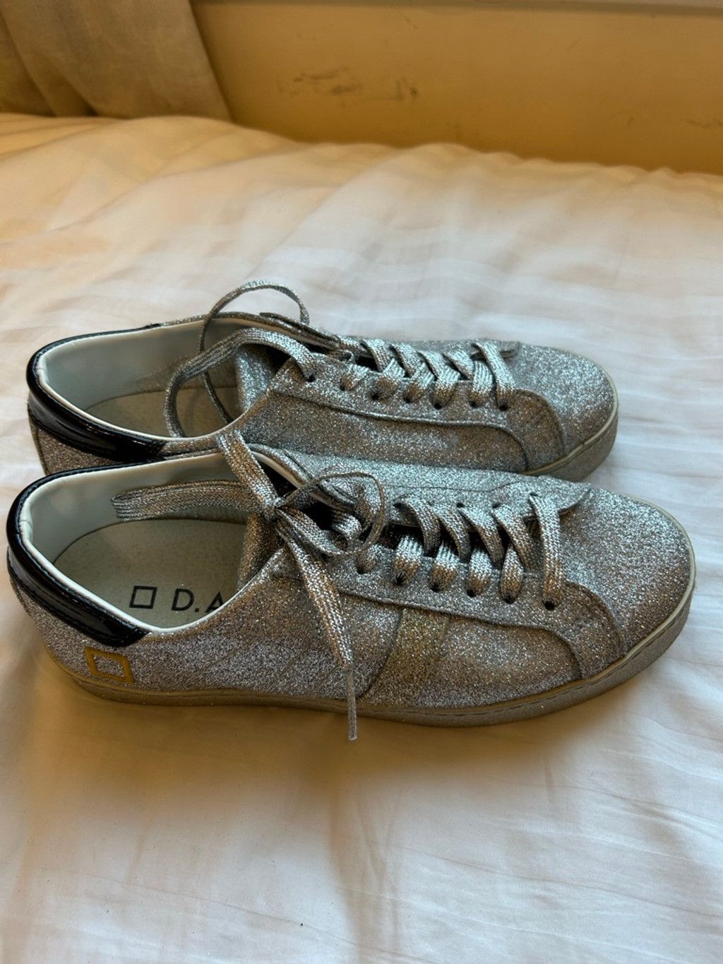 D.A.T.E. D.A.T.E. Silver Glitter Sneakers Size US 7 / IT 37 - 3 Thumbnail