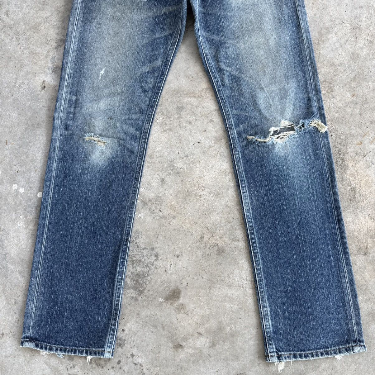Wrangler W32x32.5 Vintage Wrangler Faded Ripped Denim Jean Pants Size US 32 / EU 48 - 5 Thumbnail