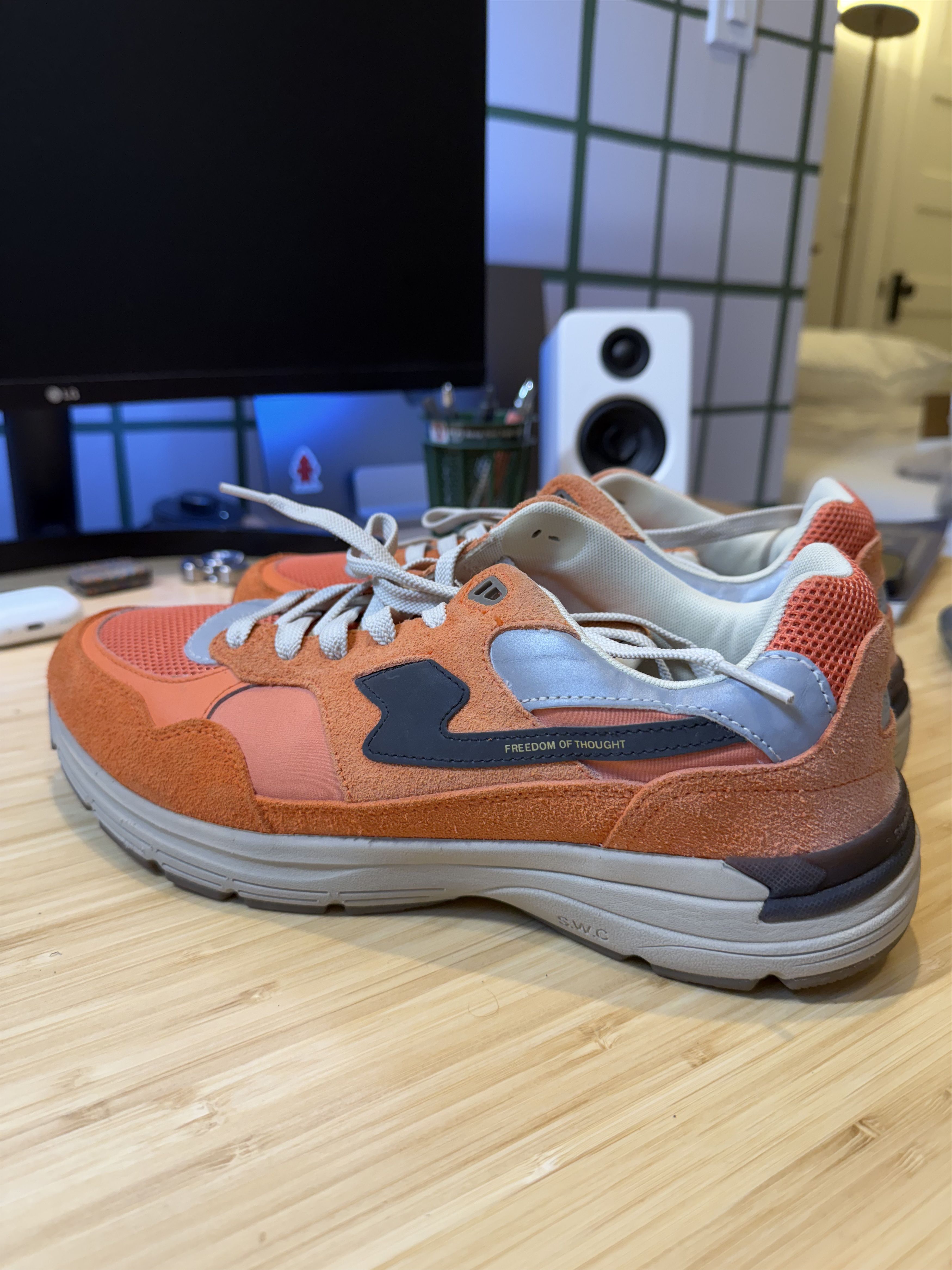 Stepney Workers Club SWC Orange Low Top EU46 but fit 12US Size US 13 / EU 46 - 7 Thumbnail