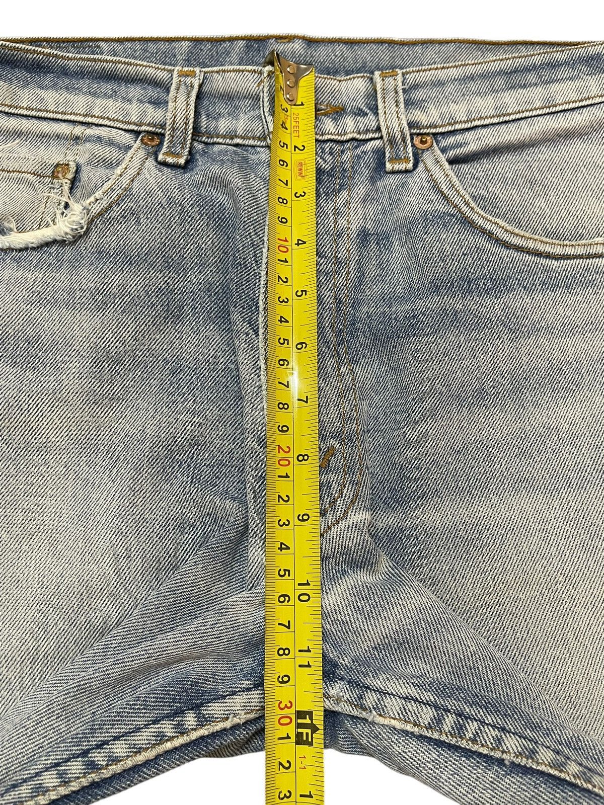 Levi's Vintage 90s Levis 515 Blue Faded Wash Distress Relaxed Fits Size US 32 / EU 48 - 16 Thumbnail
