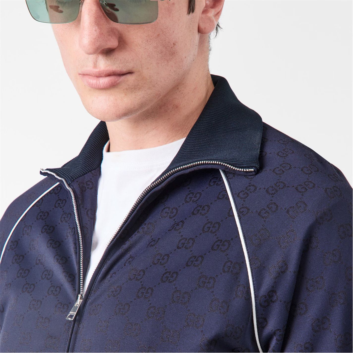 Gucci o1g2r1mq0426 Full Zip Tracksuit Jacket in Navy Size US M / EU 48-50 / 2 - 3 Thumbnail