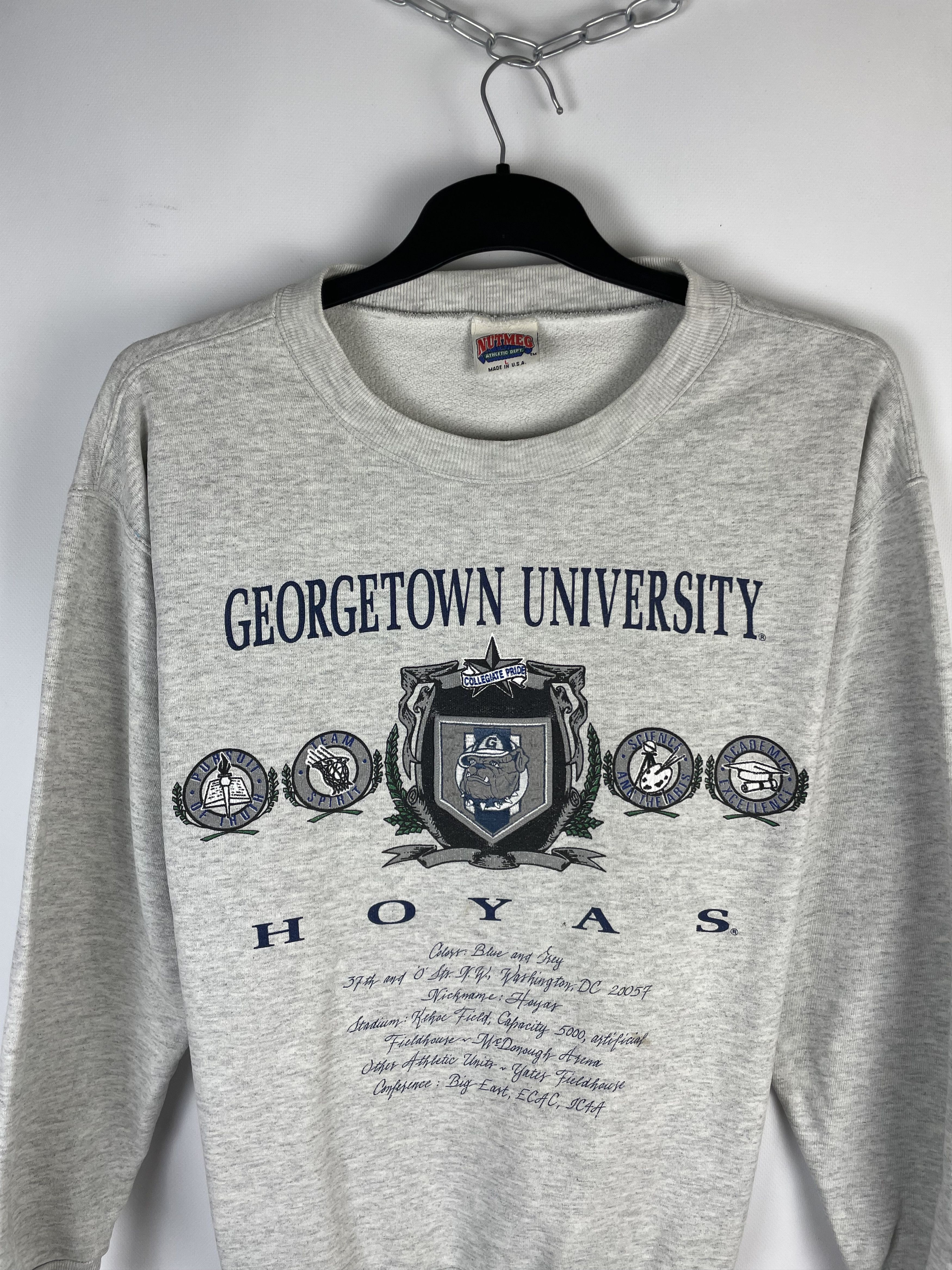 Vintage Vintage Georgetown College Sweatshirt Crewneck Size US L / EU 52-54 / 3 - 3 Thumbnail