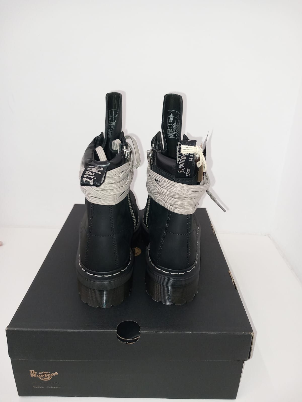 Dr. Martens × Rick Owens QUAD SOLE STEEL TOE BOOTS Size US 6 / EU 39 - 3 Thumbnail