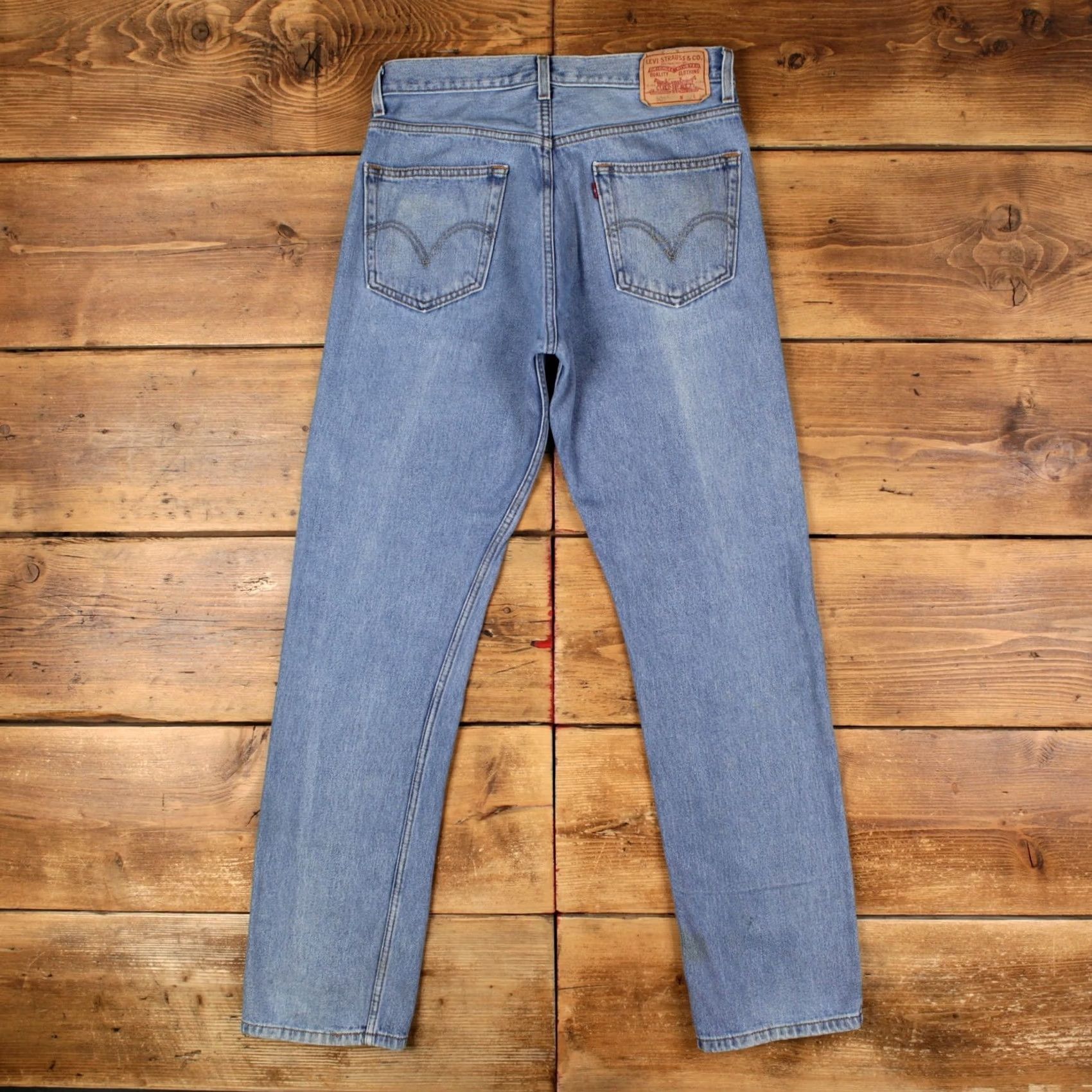 Denime VINTAGE Levis 505 Jeans 32x34 Mens Blue Regular Straight Light Stonewash Denim Size US 32 / EU 48 - 2 Thumbnail