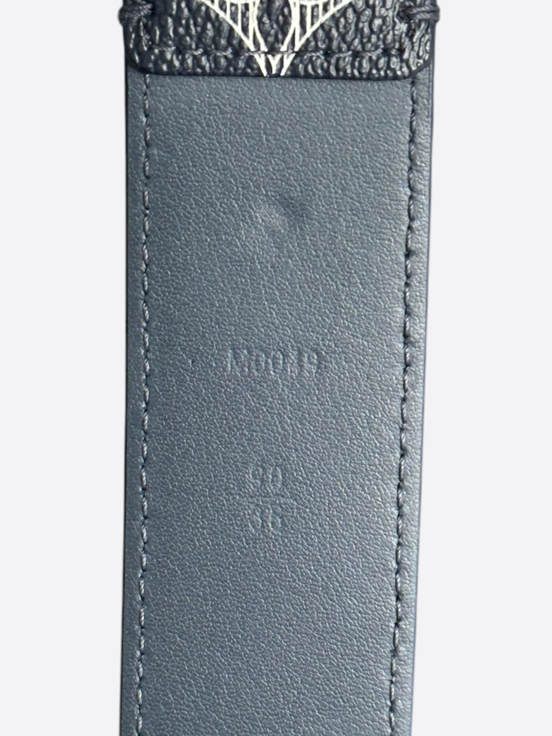 Louis Vuitton Louis Vuitton Navy Blue Monogram Upside Down Belt Size 30 - 3 Thumbnail