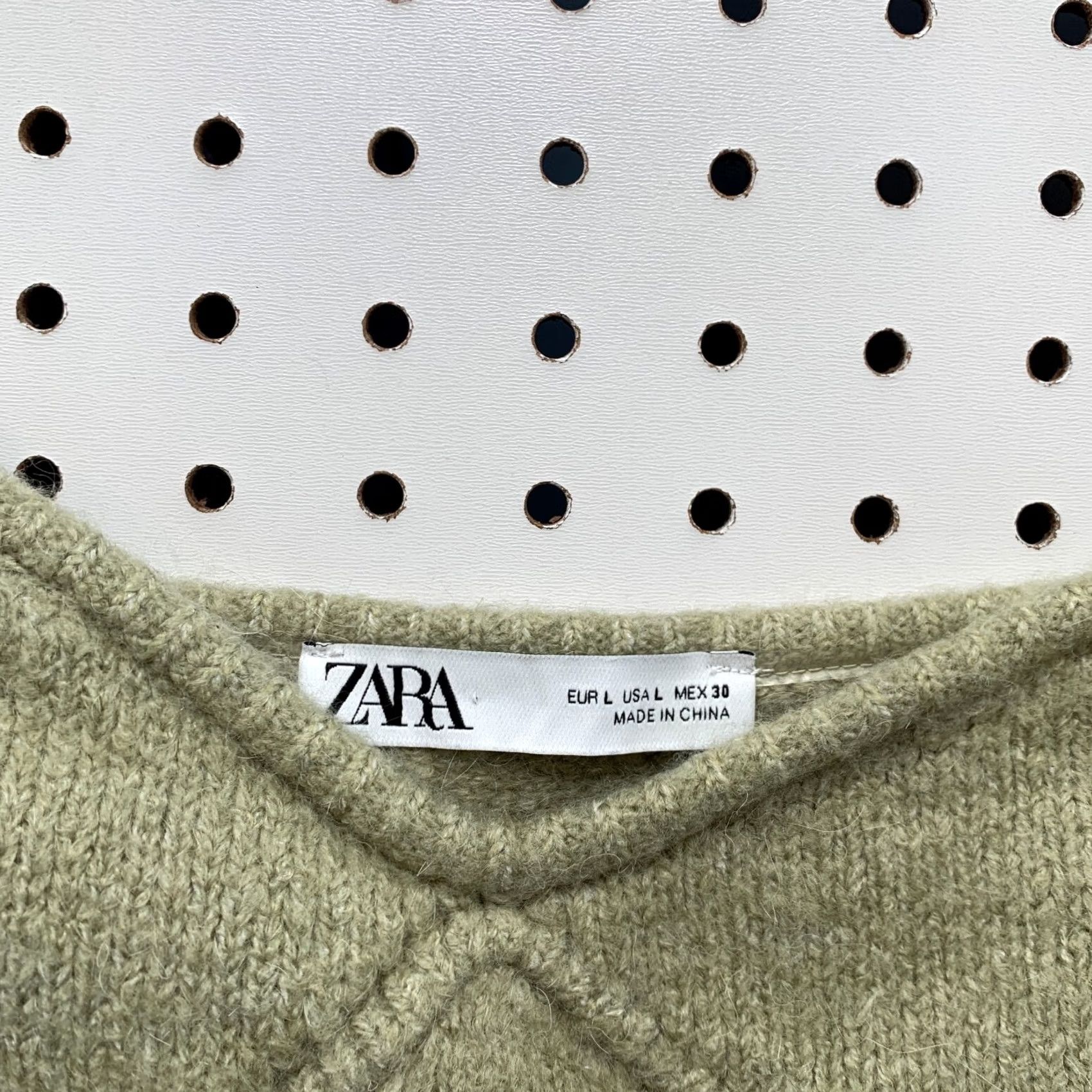 Zara Zara Wool Blend Tank Crop Top Womens Large Beige 16" Width Size L / US 10 / IT 46 - 5 Thumbnail