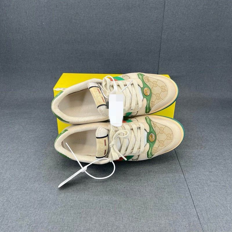 Gucci Gucci Screener Green Leather Low-Top Sneakers - Size US 9.5 / EU 42-43 - 8 Thumbnail