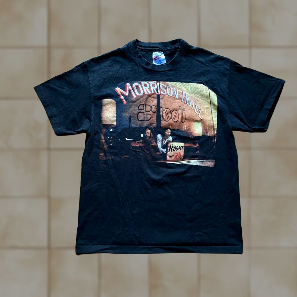 Hanes VINTAGE The DOORS VTG Shirt Black 1990s Hanes Size L Unisex Short Sleeve Graphic Tee Mens Womens Fans Size US L / EU 52-54 / 3 - 1 Thumbnail