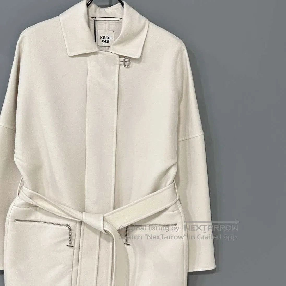 Hermes Hermes Milky White Cashmere Coat. Size S / US 4 / IT 40 - 2 Thumbnail