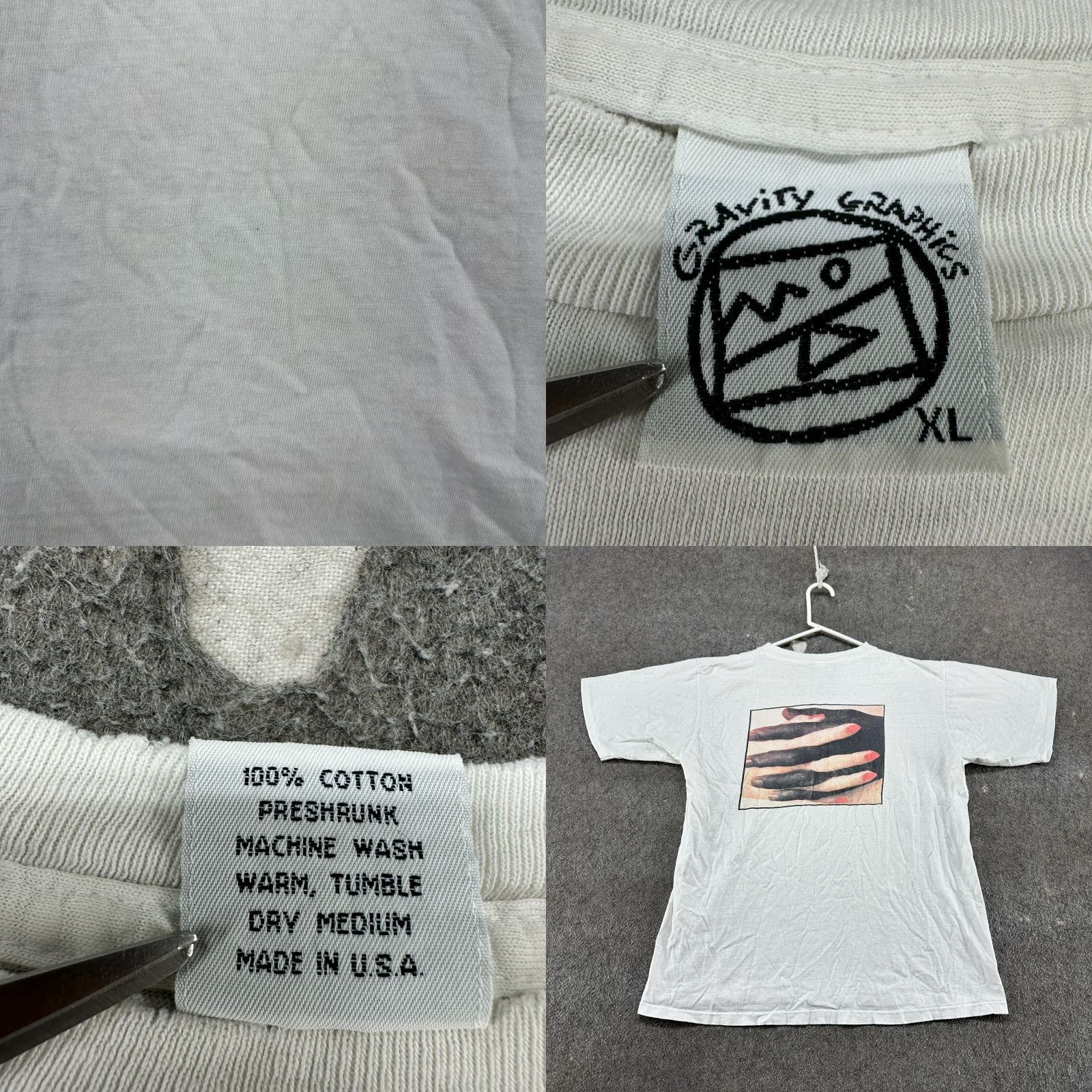 Vintage VINTAGE Gravity Graphics Jungle Fever Shirt Men XL White 90s USA Size US XL / EU 56 / 4 - 9 Thumbnail