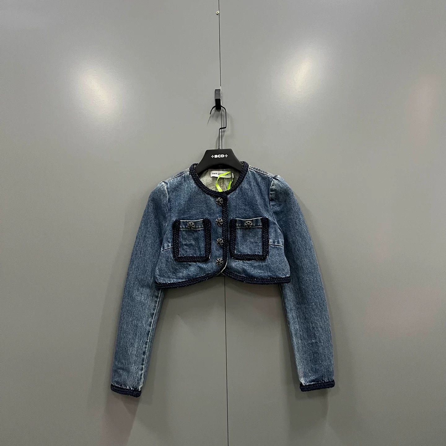 Self-Portrait Self-Portrait Denim Blue Short Coat Size M / US 6-8 / IT 42-44 - 1 Thumbnail