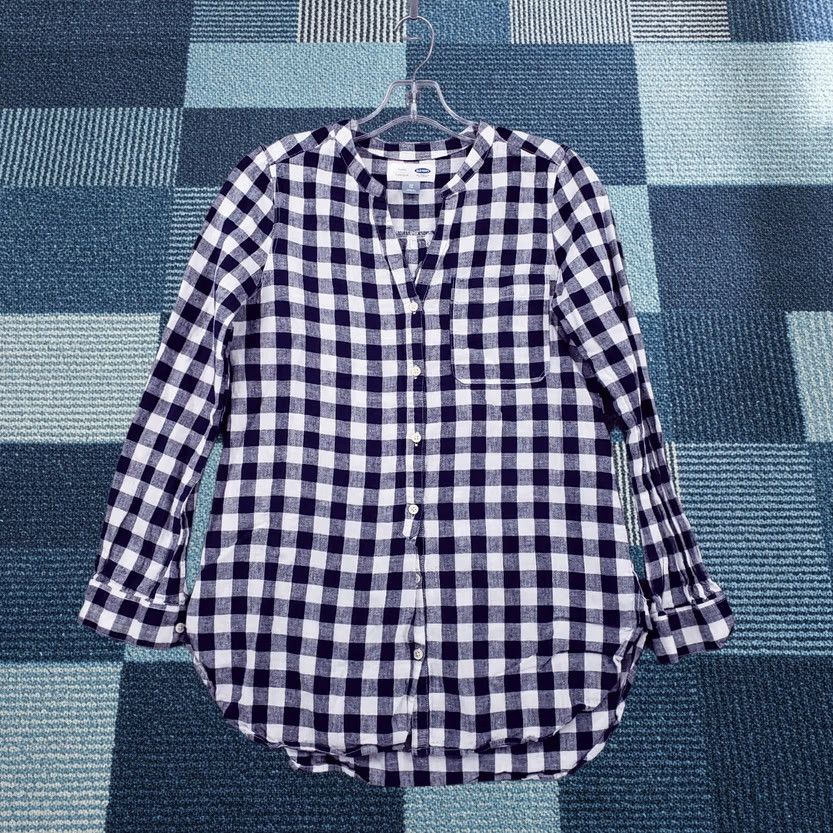 Old Navy Old Navy Womens Tunic Shirt Button Up Check Black White XS Size XS / US 0-2 / IT 36-38 - 1 Thumbnail