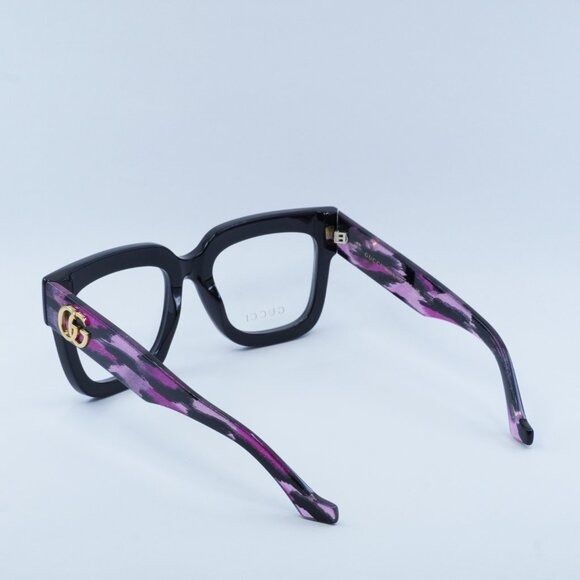 Gucci Gucci GG1549O 003 Eyeglasses Black 52mm Square Frame Size ONE SIZE - 10 Thumbnail