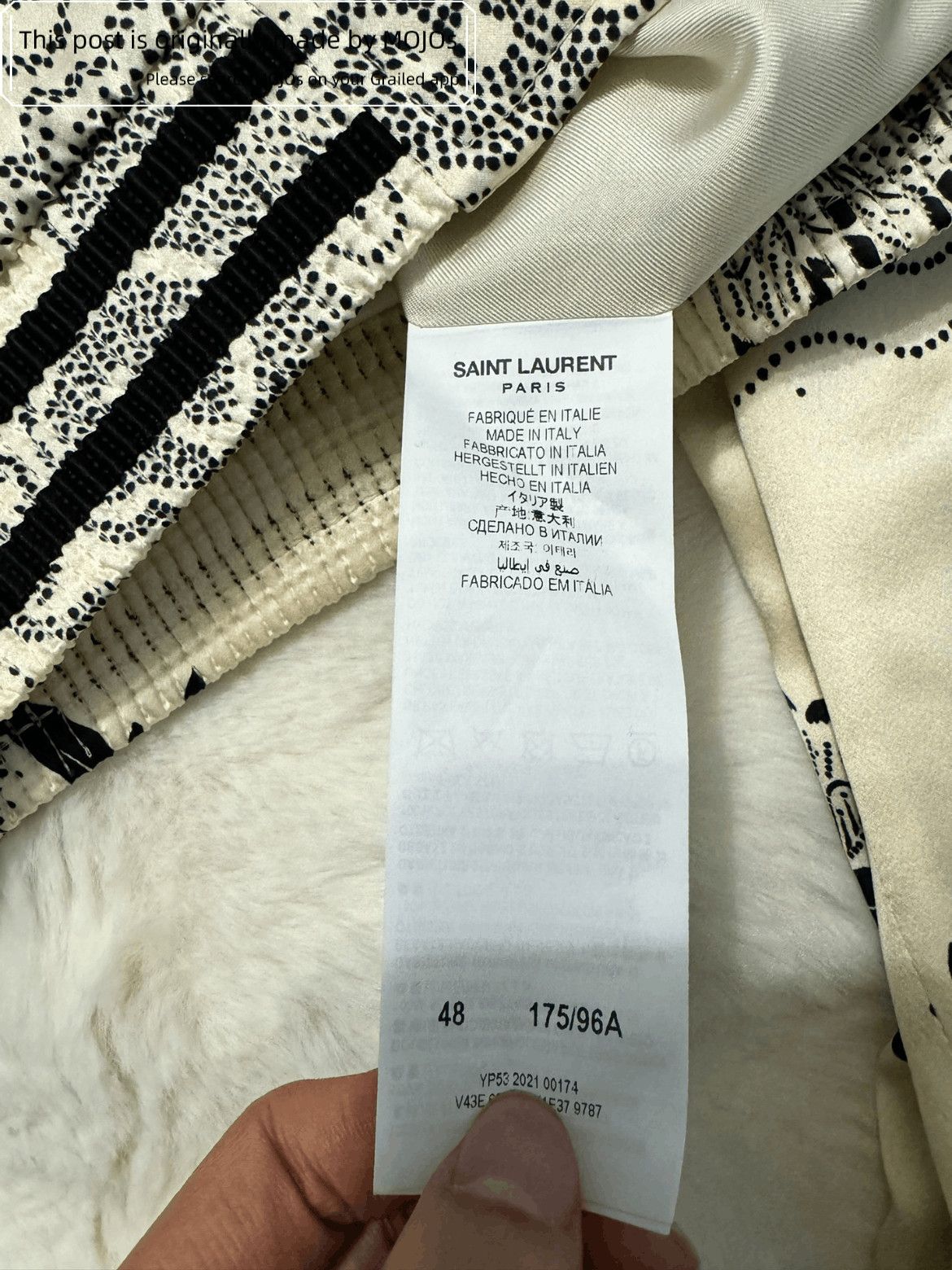 Saint Laurent Paris Sz 48 Saint Laurent Paris Flower Pattern Teddy Jacket Size US M / EU 48-50 / 2 - 3 Thumbnail