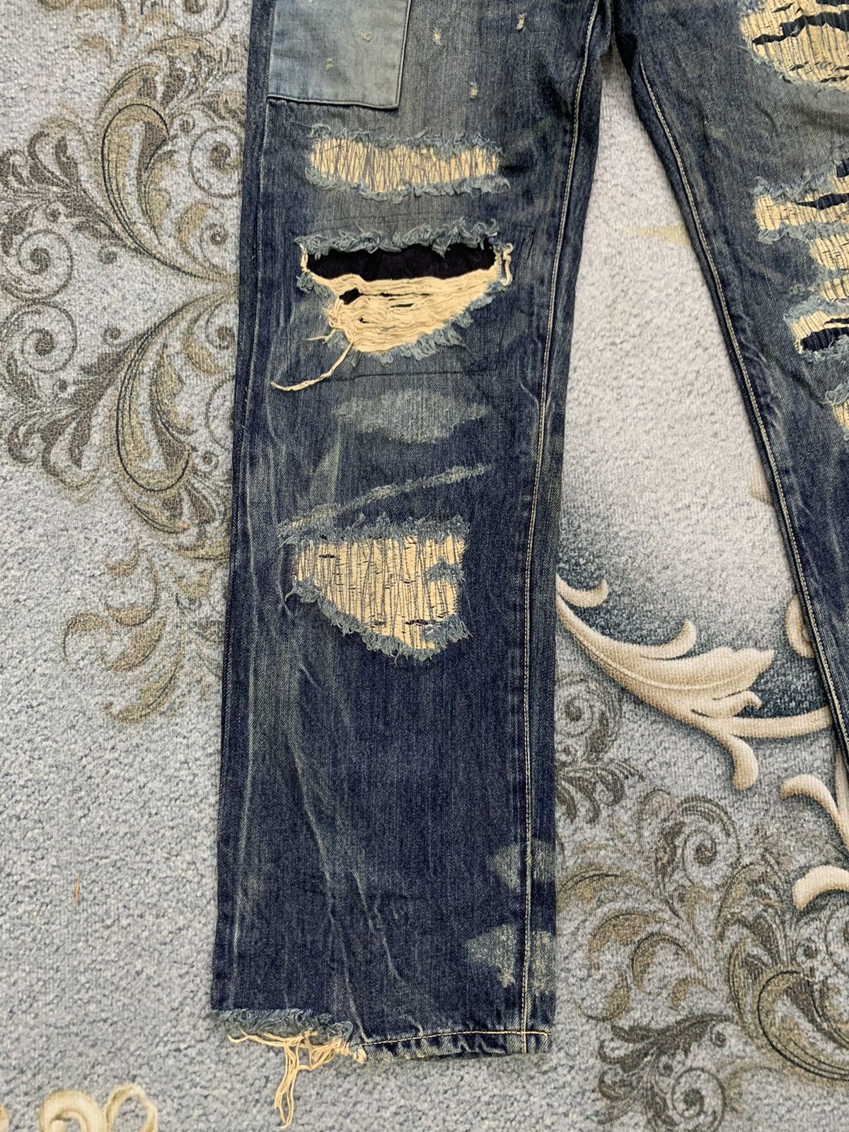 Self Edge Nice Sifury Copper Riveted Selvedge Denim Pant Made in Japan Size US 31 - 3 Thumbnail