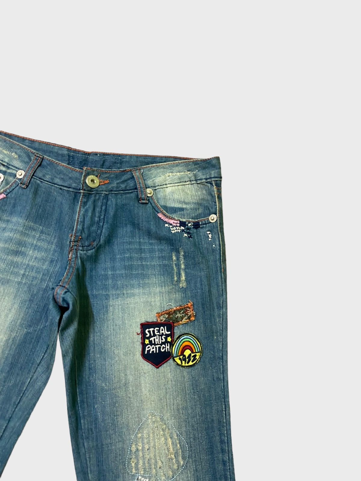 Hysteric Glamour × If Six Was Nine × Japanese Brand Flared W.M.Y.H Patches Kapital Style Low Rise Denim Jeans Size US 29 - 5 Thumbnail