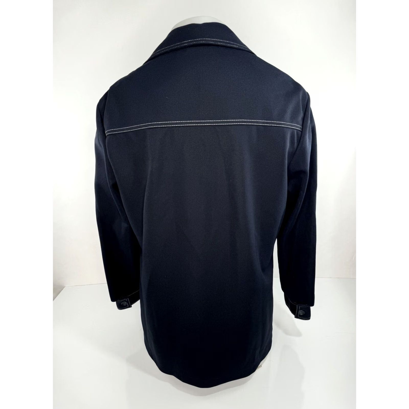 Haggar VINTAGE Haggar Shirt Jacket Mens 42 Blue Collared Leisure Disco Collar 42 Mens JL Size US XL / EU 56 / 4 - 3 Thumbnail