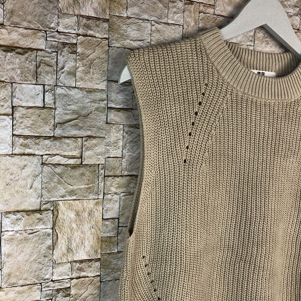 Vintage Uniqlo Brown Vest sleeveless Knitwear #A1239 Size M / US 6-8 / IT 42-44 - 7 Thumbnail