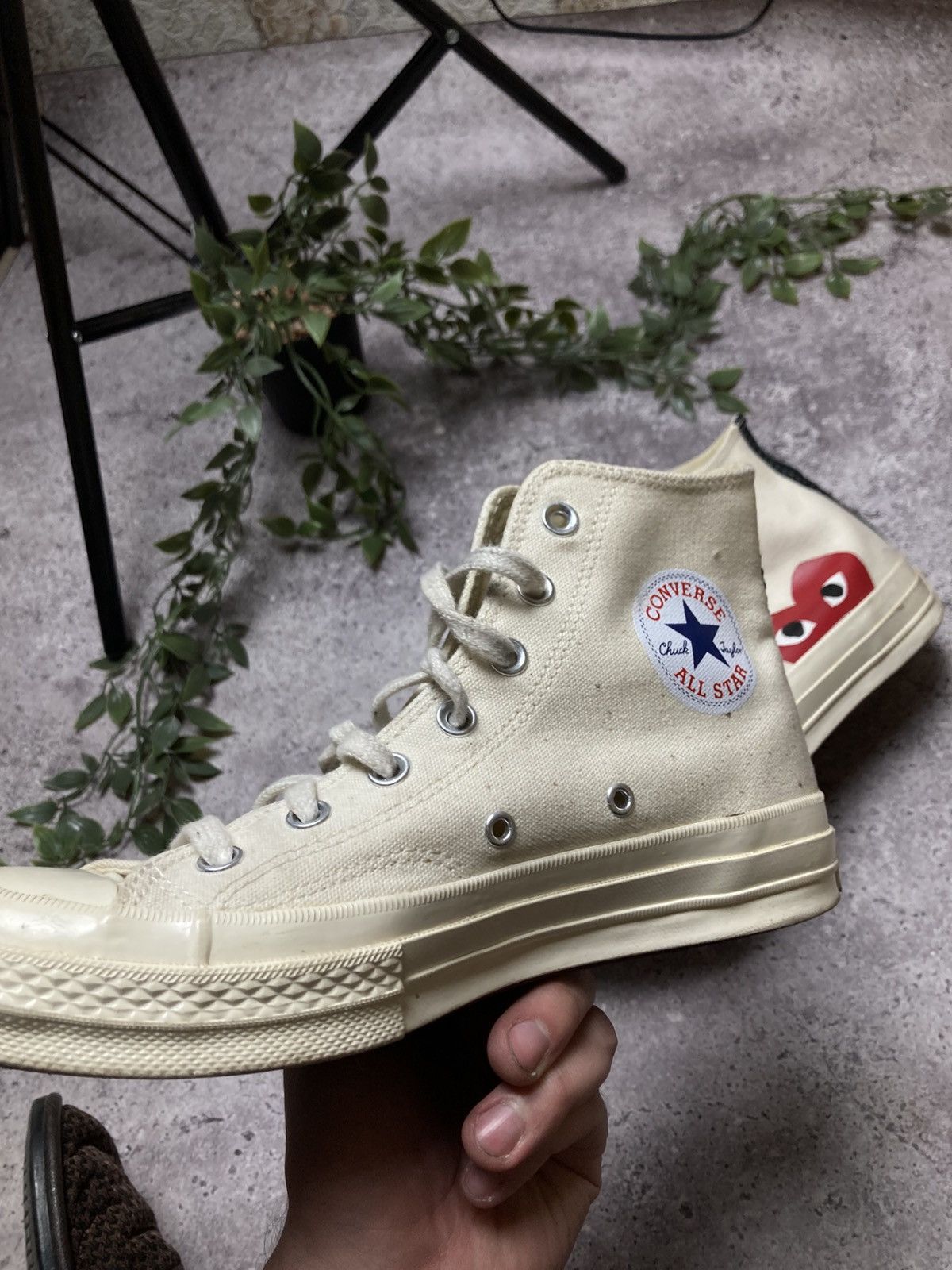 Comme des Garcons × Converse Vintage Comme des Garcons Converse Hi Top Sneakers Shoes Size US 6 / EU 39 - 5 Thumbnail