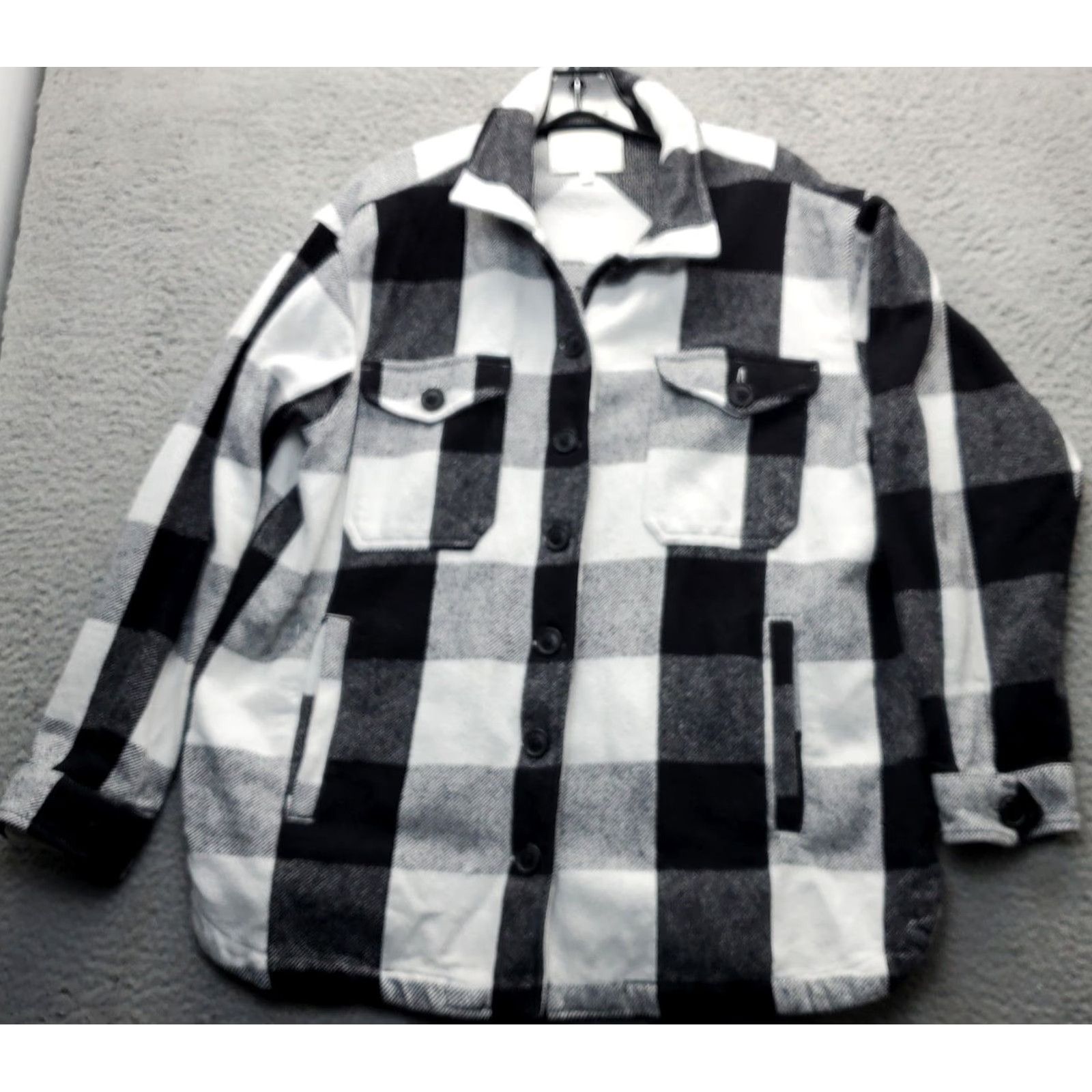 Lucky Brand Lucky Brand Shacket Womens Size M Multi Buffalo Plaid Soft Collared Button Front Shirt Women) Size M / US 6-8 / IT 42-44 - 2 Thumbnail