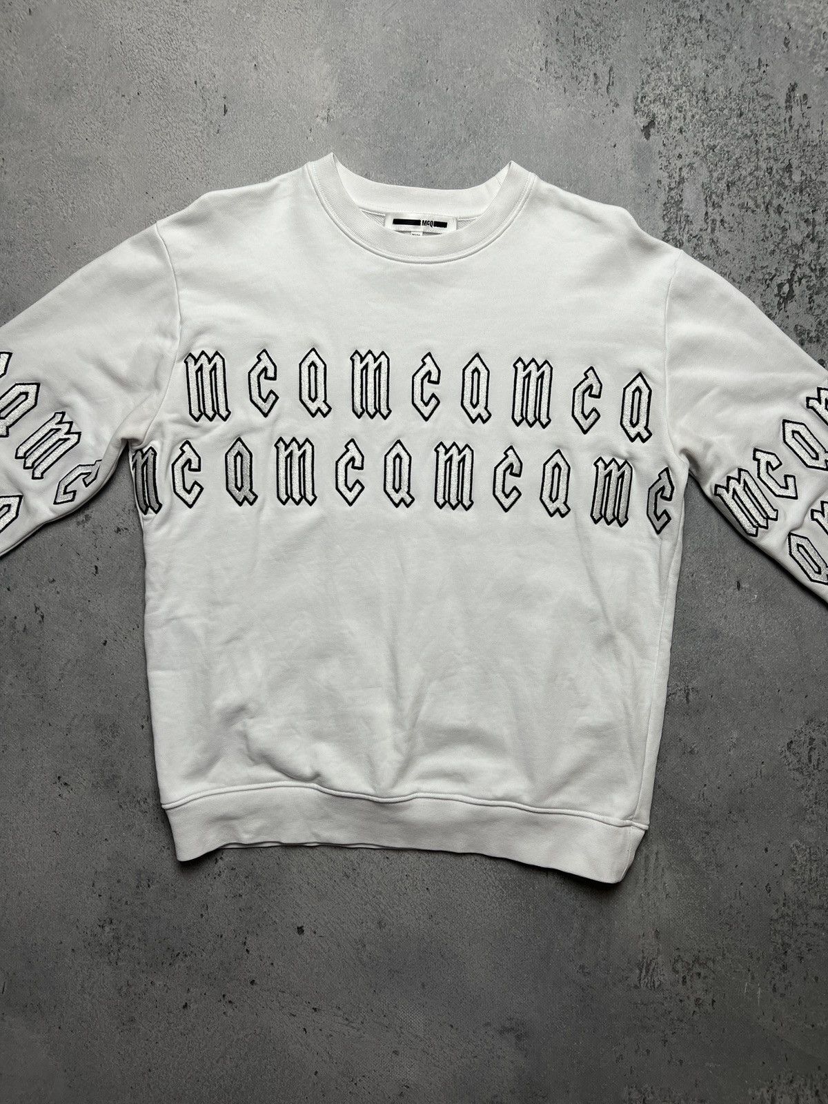 Alexander McQueen McQ Alexander McQueen Embroidered Repeated Monogram Big Logo Size US S / EU 44-46 / 1 - 4 Thumbnail