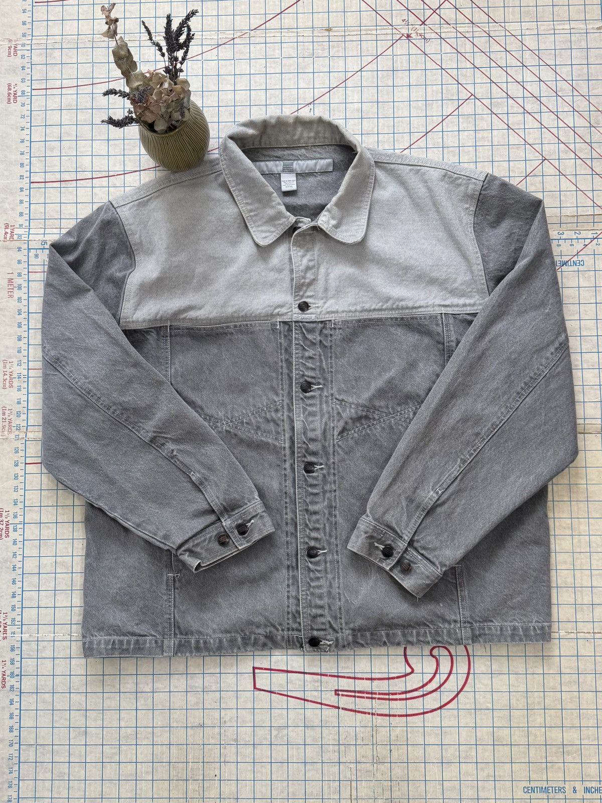 Marithe + Francois Girbaud × Vintage Vintage 90’s MFG Marithe Francois Girbaud Jean Jacket Gray Size US XXL / EU 58 / 5 - 6 Thumbnail