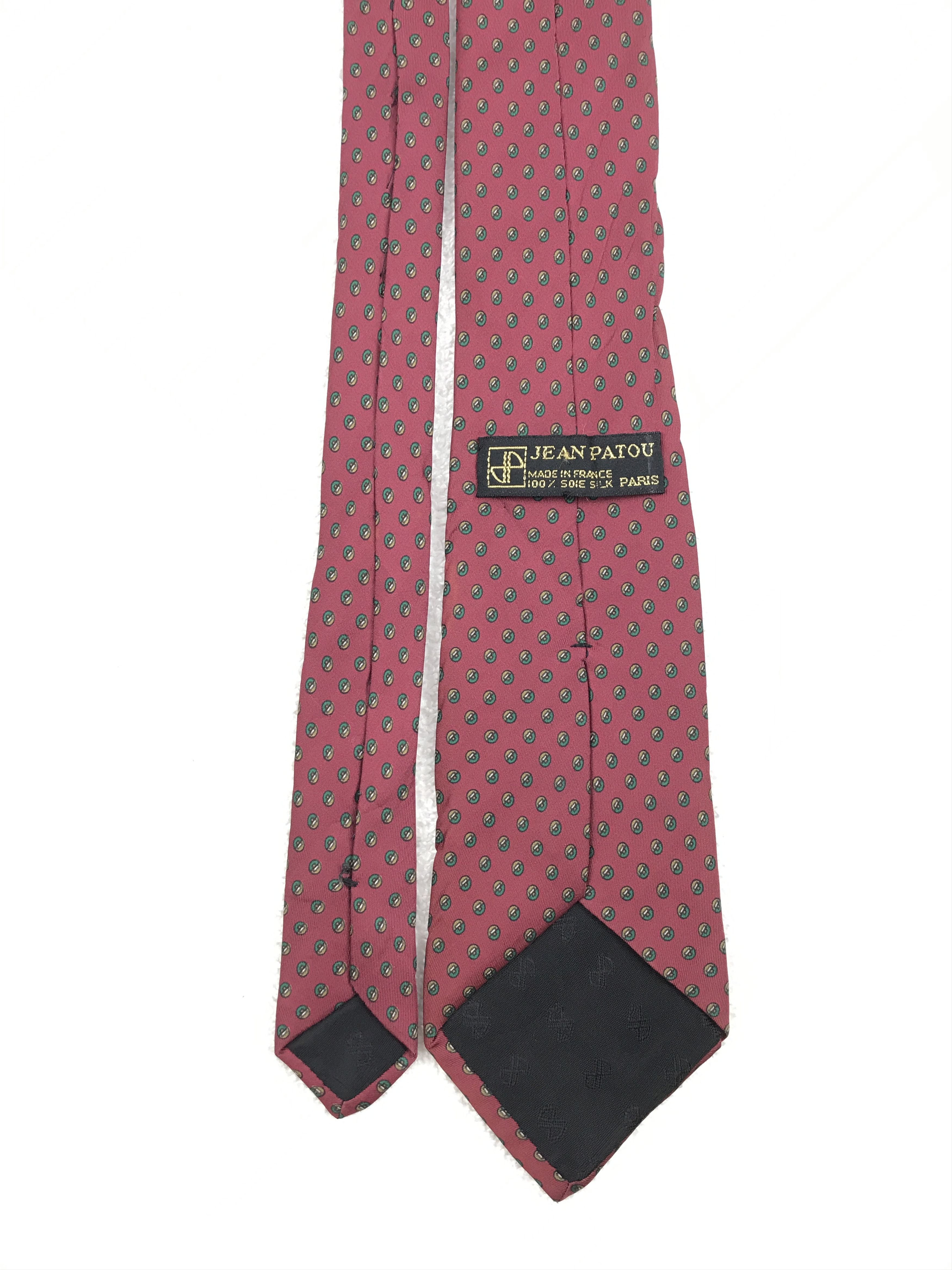Designer × Vintage Vintage Jean Patou Silk Necktie Size ONE SIZE - 4 Thumbnail
