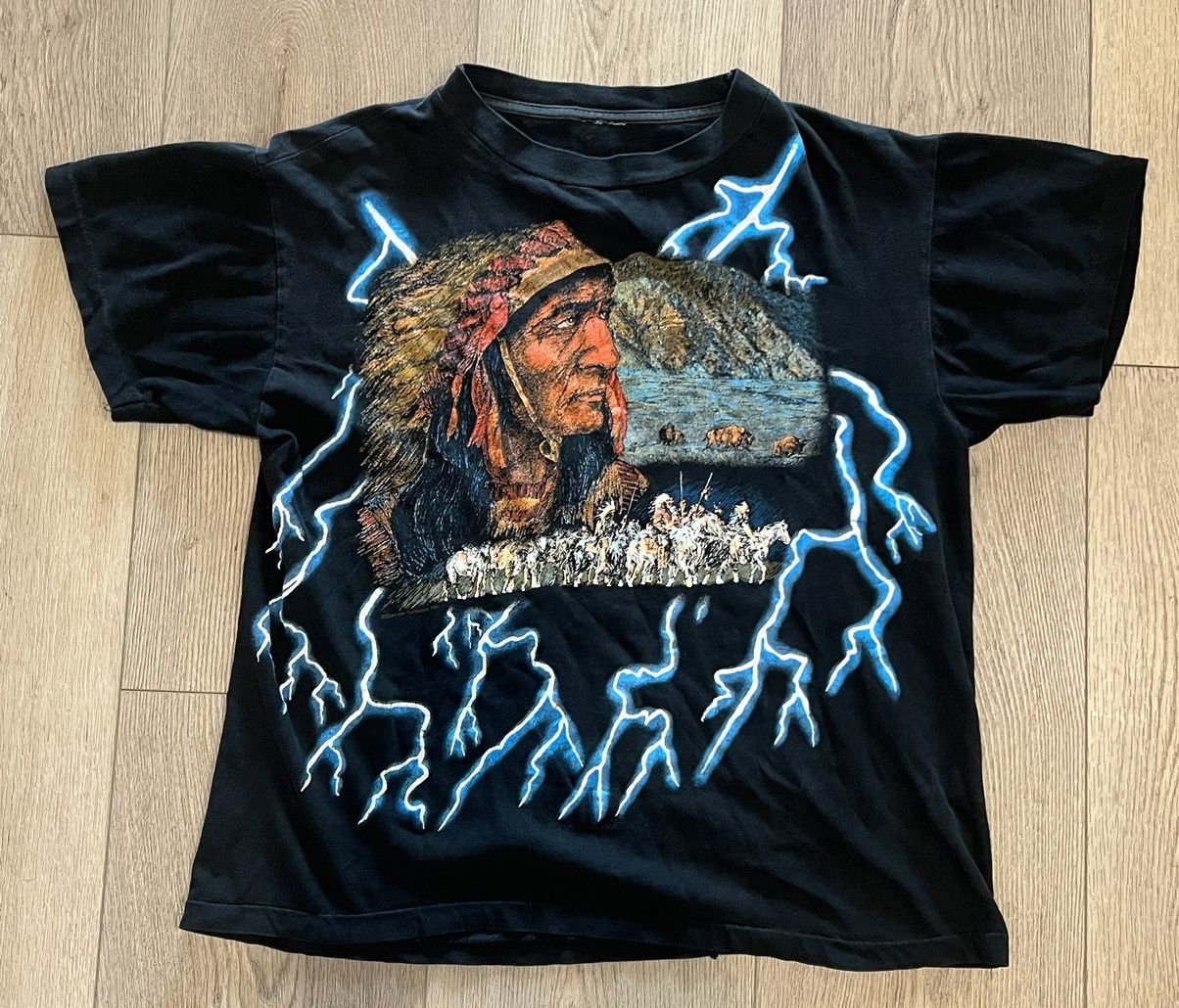 Native Vintage American Thunder AOP Lightning Native American Tee Size US M / EU 48-50 / 2 - 3 Thumbnail